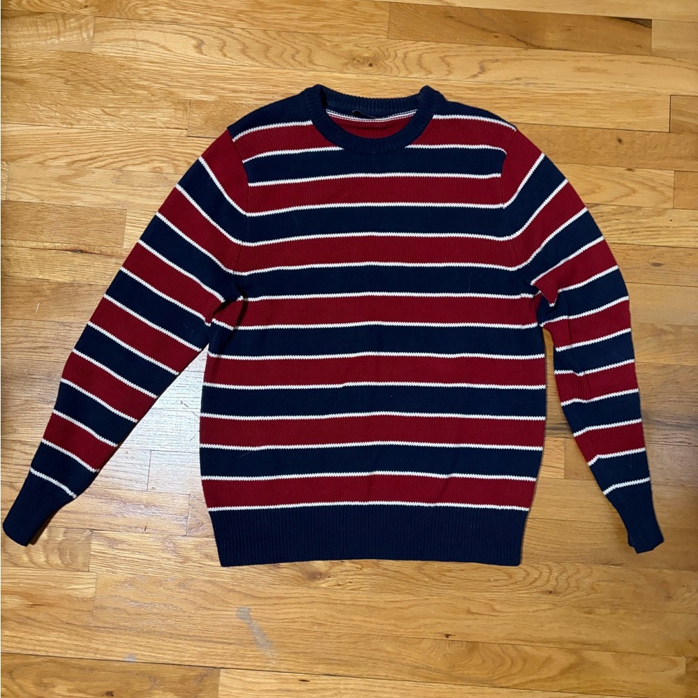 J Crew Mercantile Striped Red and Blue Men's Sweater
